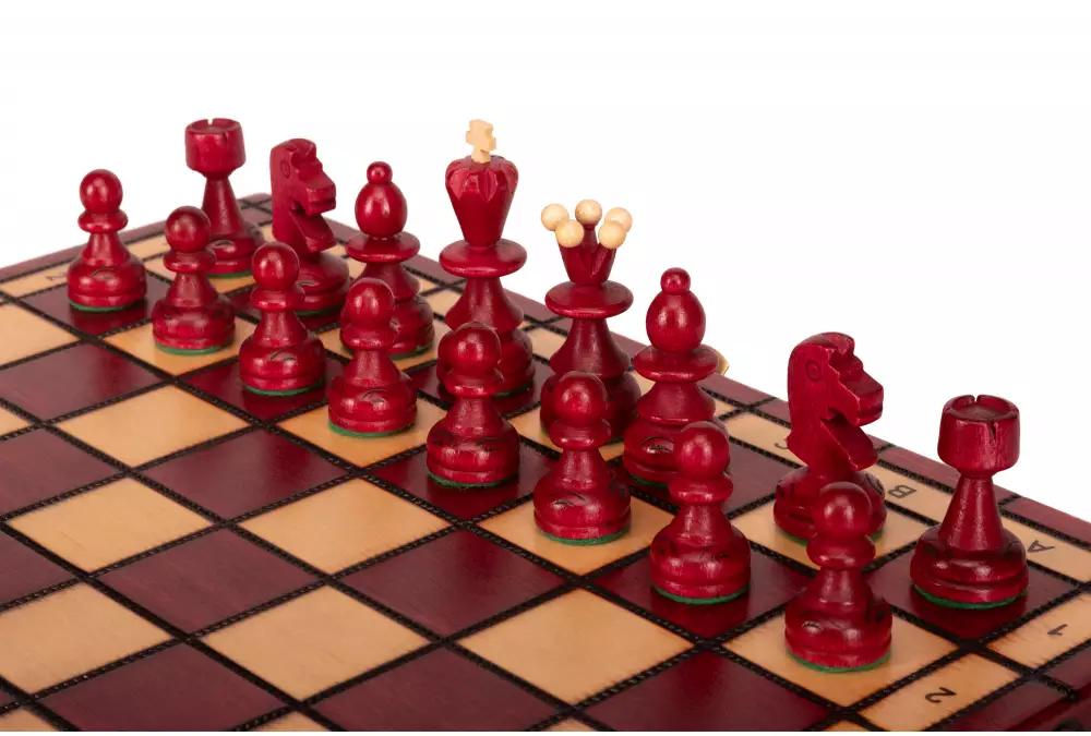 SZACHY PEREŁKA średnia (36x36 cm) kolor wiśniowy